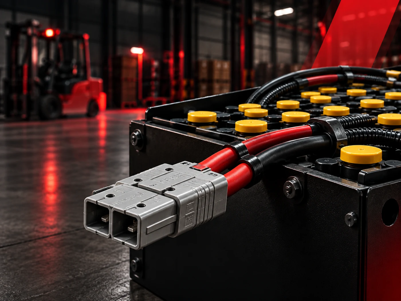 Cabos e conectores para baterias tracionárias
